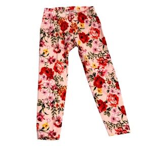 Old Navy Toddler Girl 4T Pink Floral Full-Length Leggings